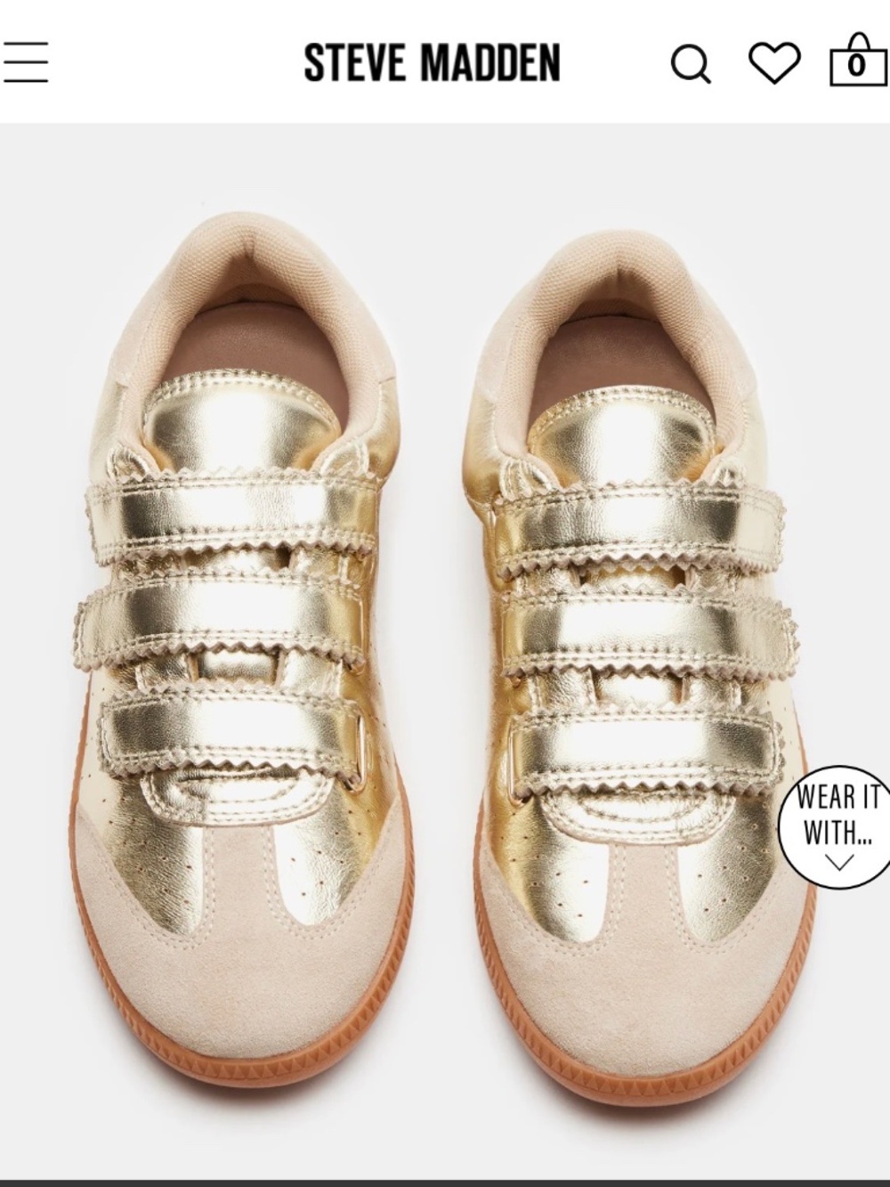Steve Madden Momentum Gold Sneakers